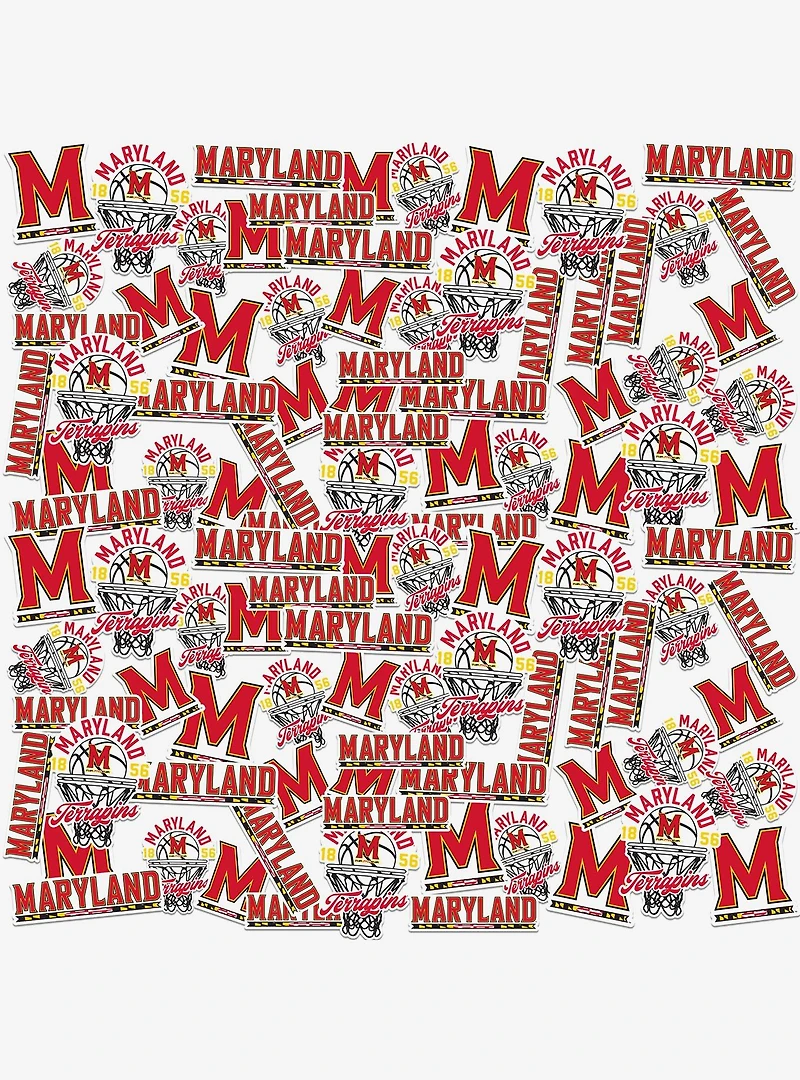 University Of Maryland Terrapins Basketball 100 Ct Sticker Pack