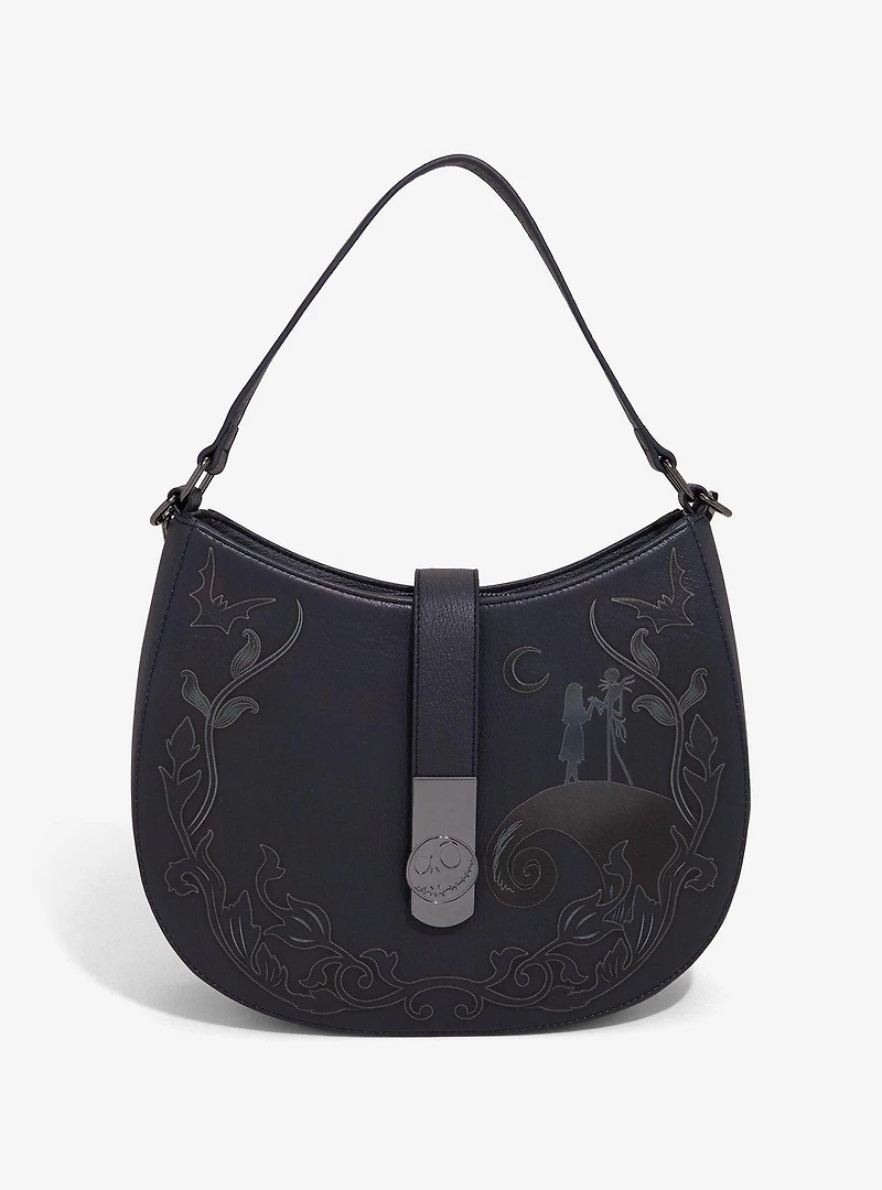 Loungefly Disney The Nightmare Before Christmas Jack & Sally Scene Tonal Handbag - BoxLunch Exclusive