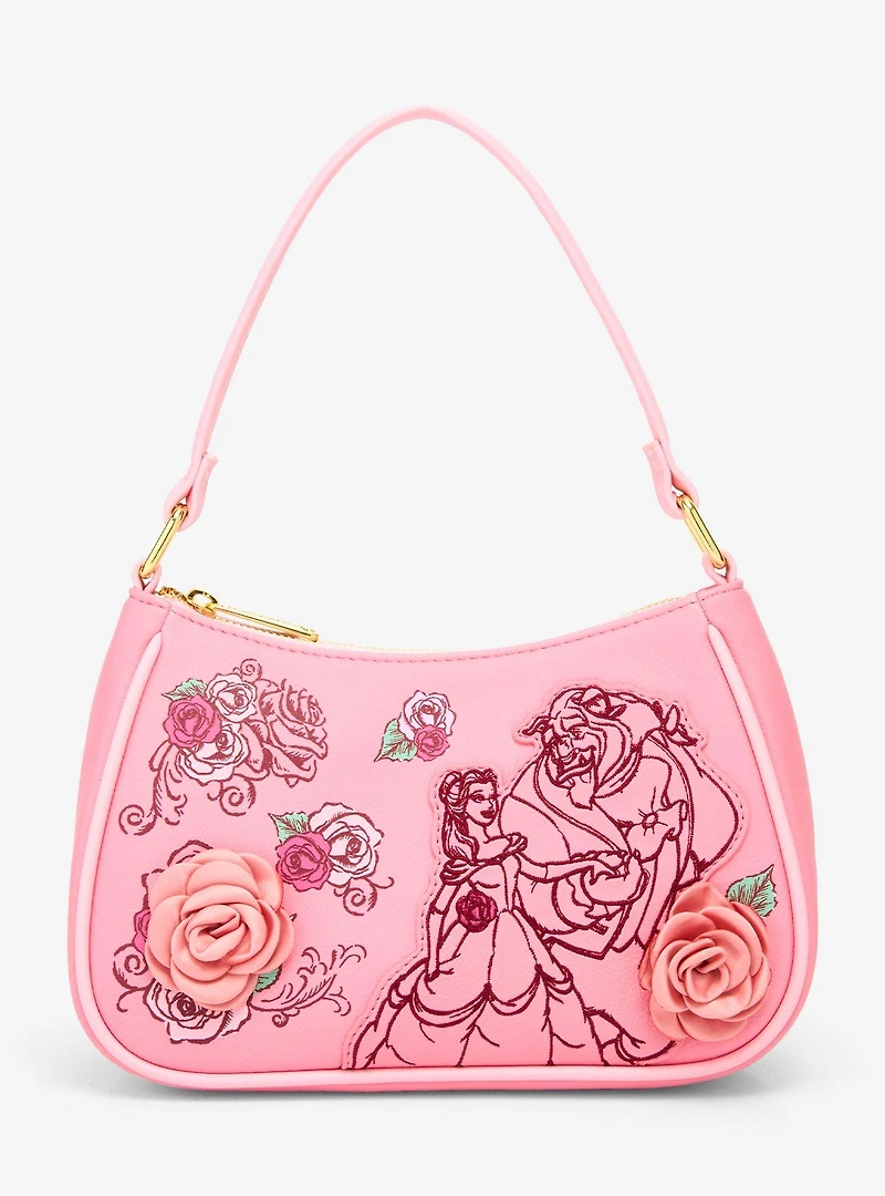 Loungefly Disney Beauty and the Beast Pink Roses Crossbody Bag — BoxLunch Exclusive