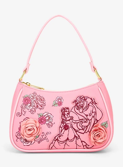 Loungefly Disney Beauty and the Beast Pink Roses Crossbody Bag — BoxLunch Exclusive
