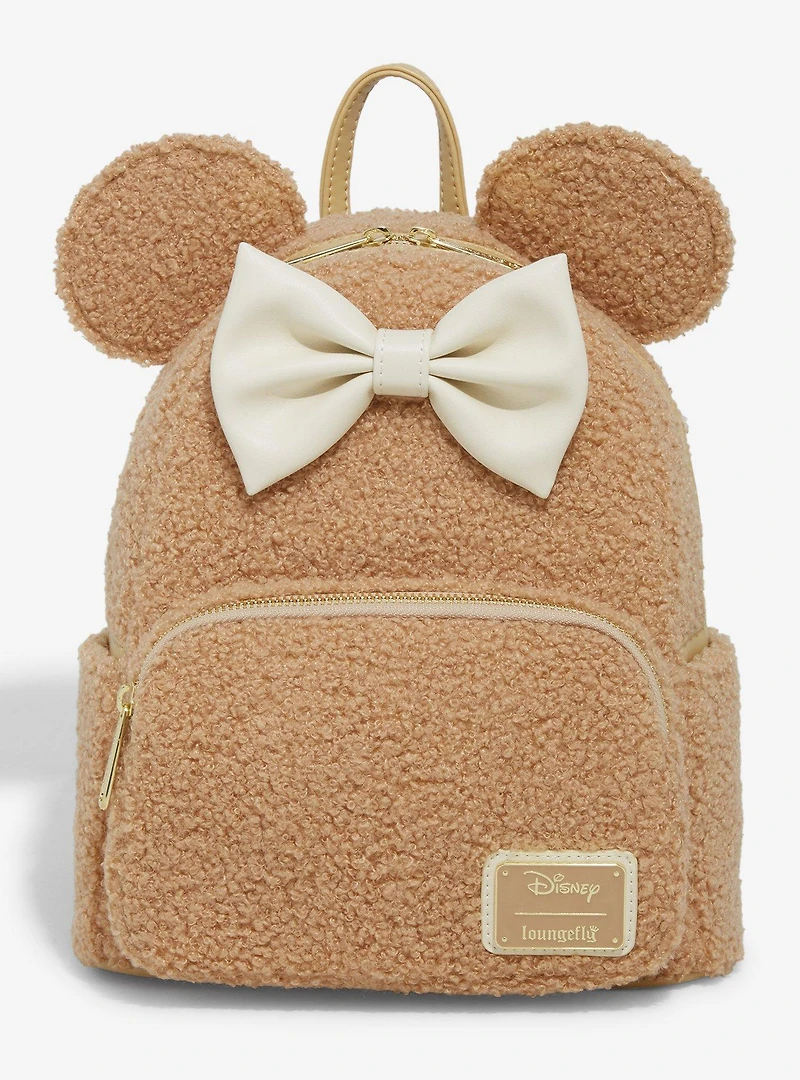 Loungefly Disney Minnie Mouse Sherpa Mini Backpack - BoxLunch Exclusive