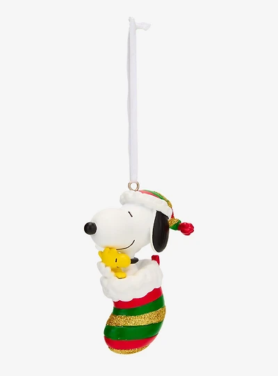 Hallmark Peanuts Snoopy and Woodstock Stocking Figural Ornament