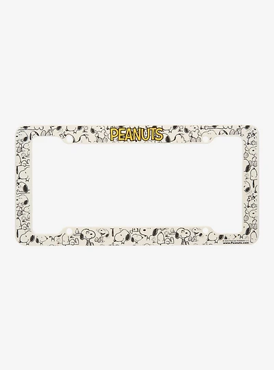 Peanuts Snoopy Allover Print License Plate Frame