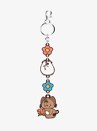 BeKyoot Momocheet & Floof Floral Keychain