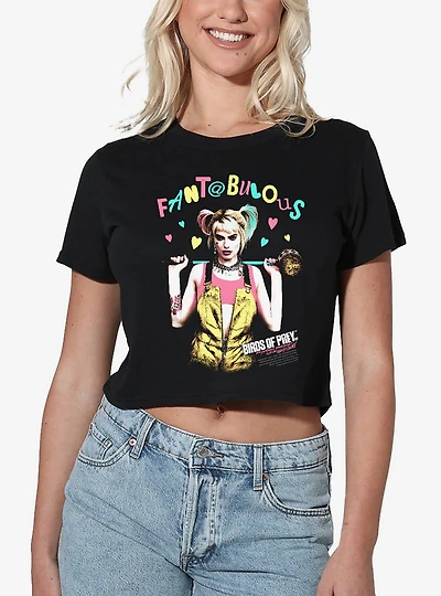 DC Comics Birds of Prey Harley Quinn Fantabulous Women's Crop Top T-Shirt
