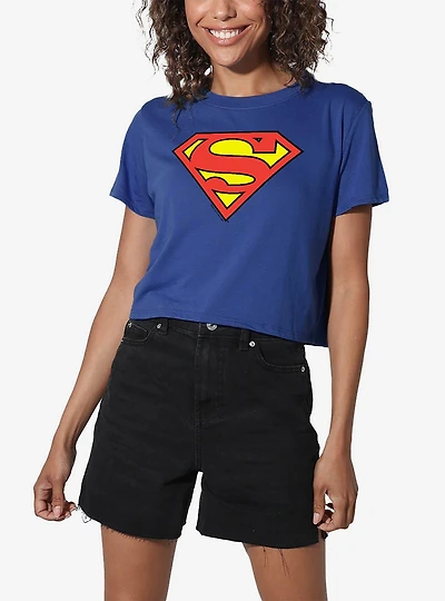 DC Comics Superman Classic Logo Women's Crop Top T-Shirt