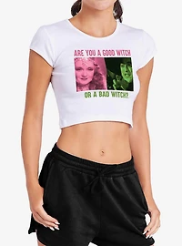 The Wizard of Oz "Good Witch or Bad Witch" Cap Sleeve Baby Rib Women's Crop Top