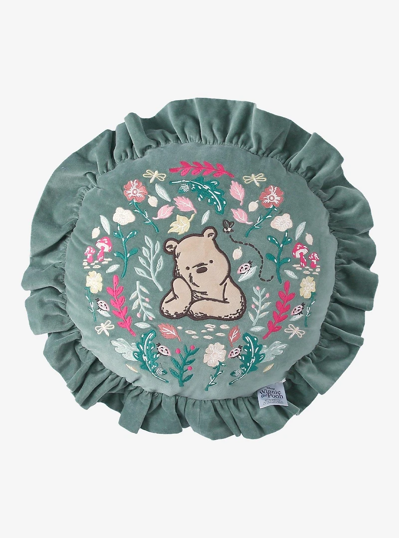 Disney Winnie the Pooh Floral Throw Pillow - BoxLunch Exclusive