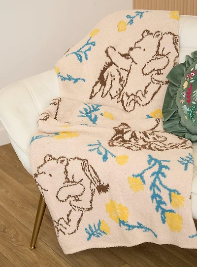 Disney Winnie the Pooh Illustrated Feather Knit Throw — BoxLunch Exclusive
