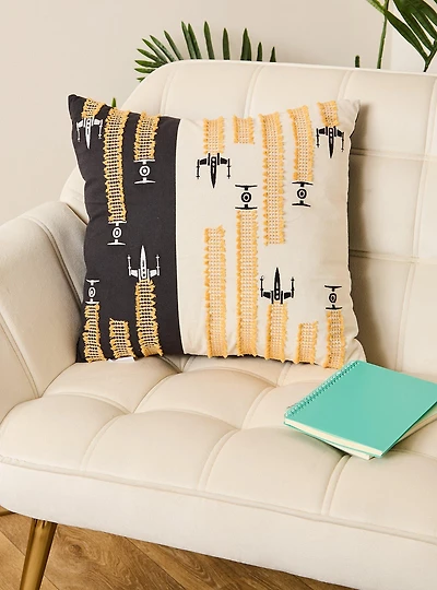 Star Wars X-Wing & TIE Fighter Battle Embroidered Pillow - BoxLunch Exclusive