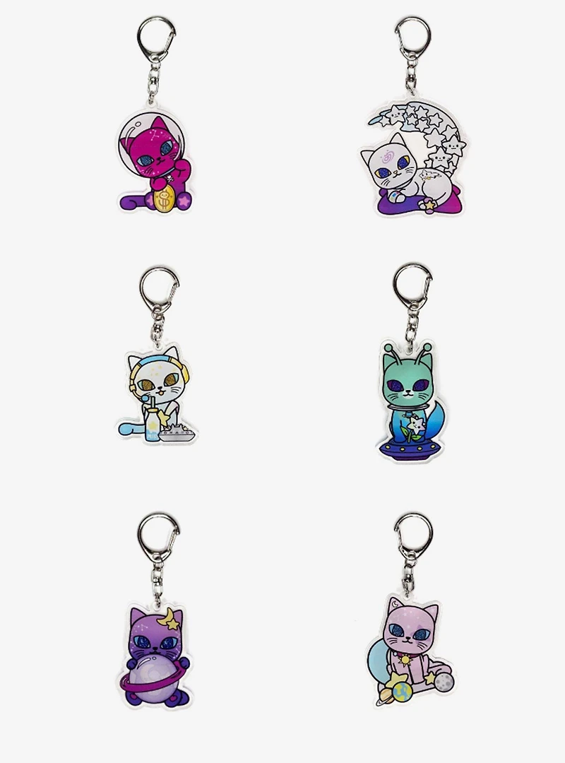 tokidoki Galactic Cats Blind Box Acrylic Keychain