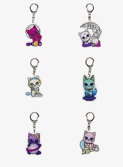 tokidoki Galactic Cats Blind Box Acrylic Keychain