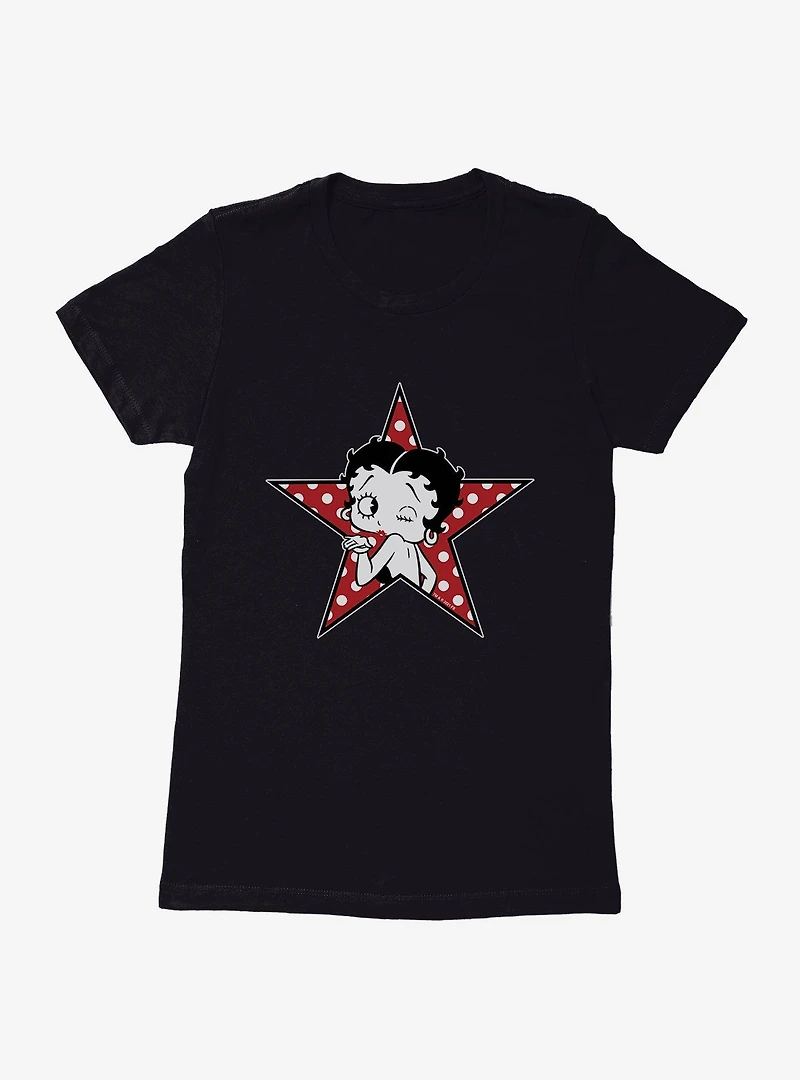 Betty Boop Blow A Kiss Womens T-Shirt