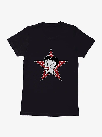 Betty Boop Blow A Kiss Womens T-Shirt