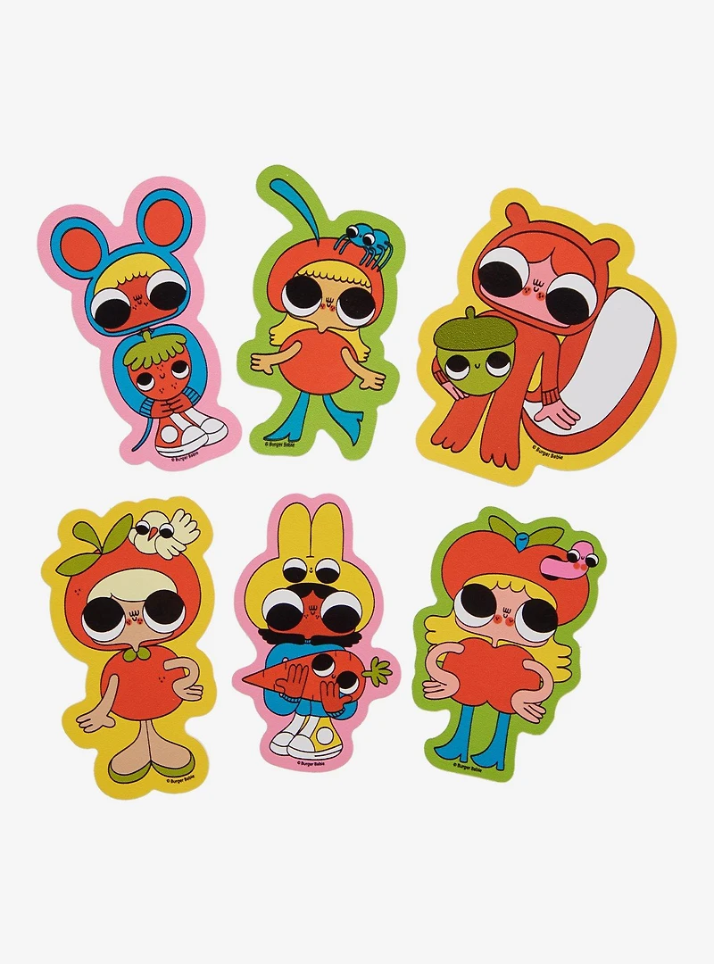 Burger Babie Characters Sticker Pack