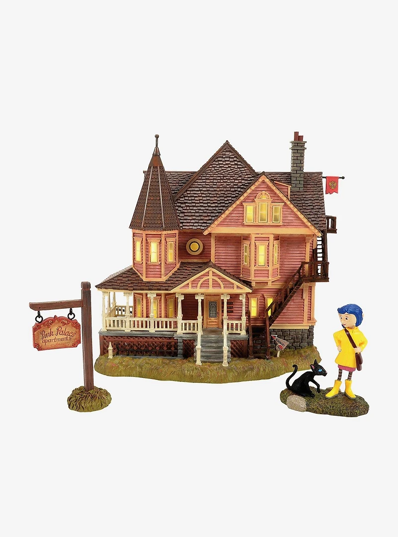 Department 56 Coraline Pink Palace Light-Up House