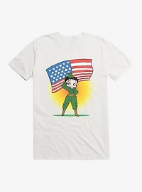 Betty Boop Army Soldier Salute T-Shirt