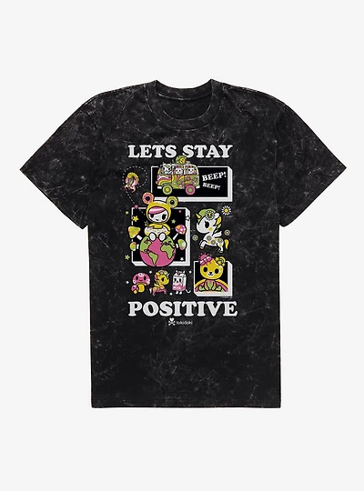 Tokidoki Lets Stay Positive Mineral Wash T-Shirt