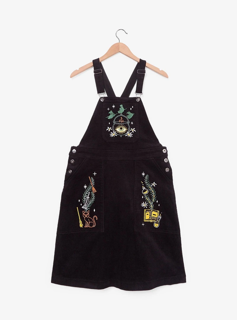 Disney Hocus Pocus Embroidered Icons Plus Overall Dress — BoxLunch Exclusive