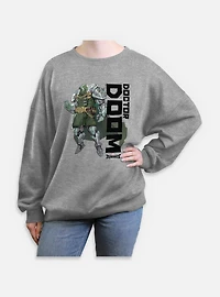 Marvel Rivals Doctor Doom Womens Oversized Sweatshirt
