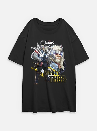 Marvel Rivals Mighty Thor Womens Oversized T-Shirt