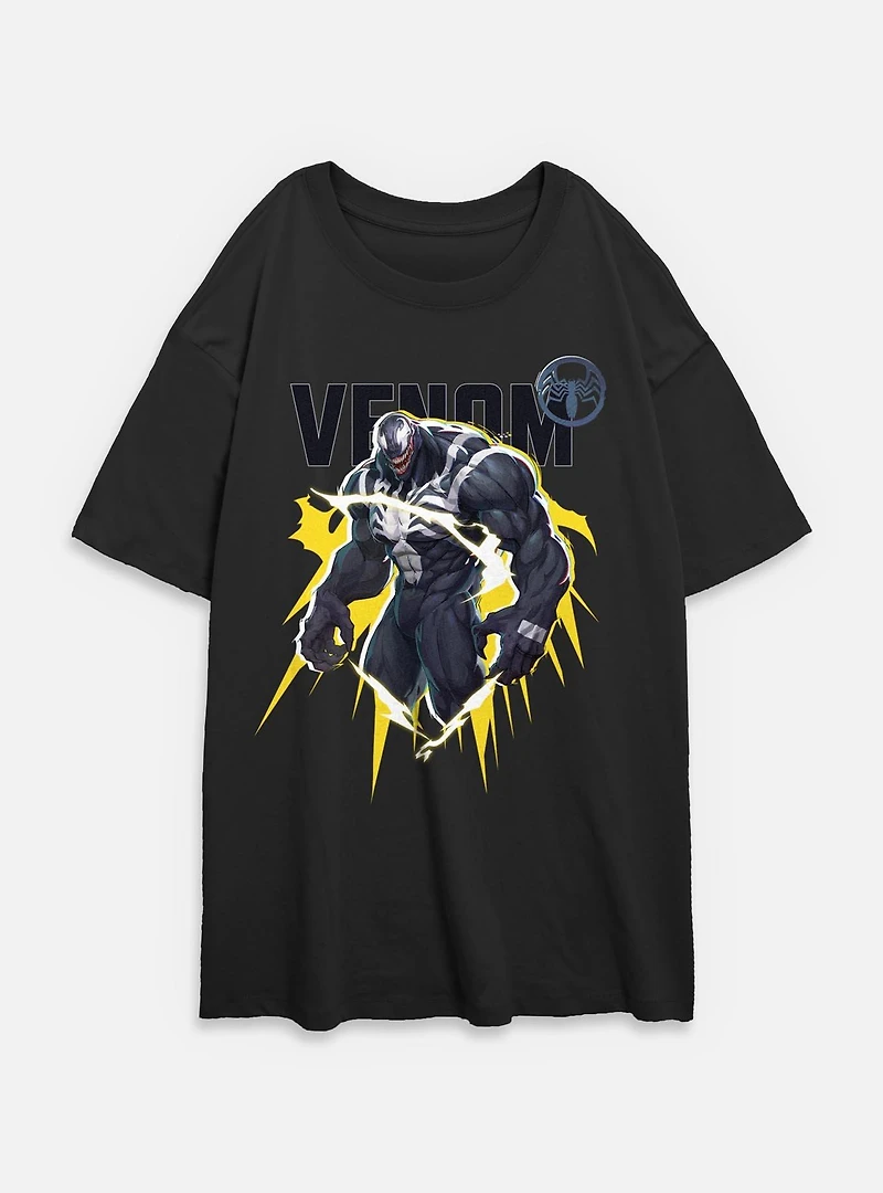 Marvel Rivals Venom Energy Womens Oversized T-Shirt