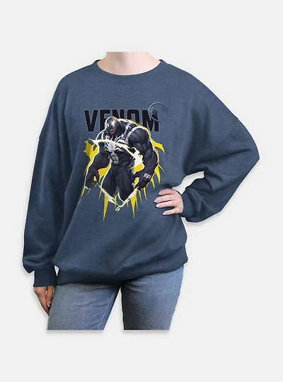 Marvel Rivals Venom Energy Womens Oversized Sweatshirt