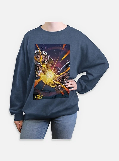 Marvel Rivals Final Fight Womens Oversized Sweatshirt