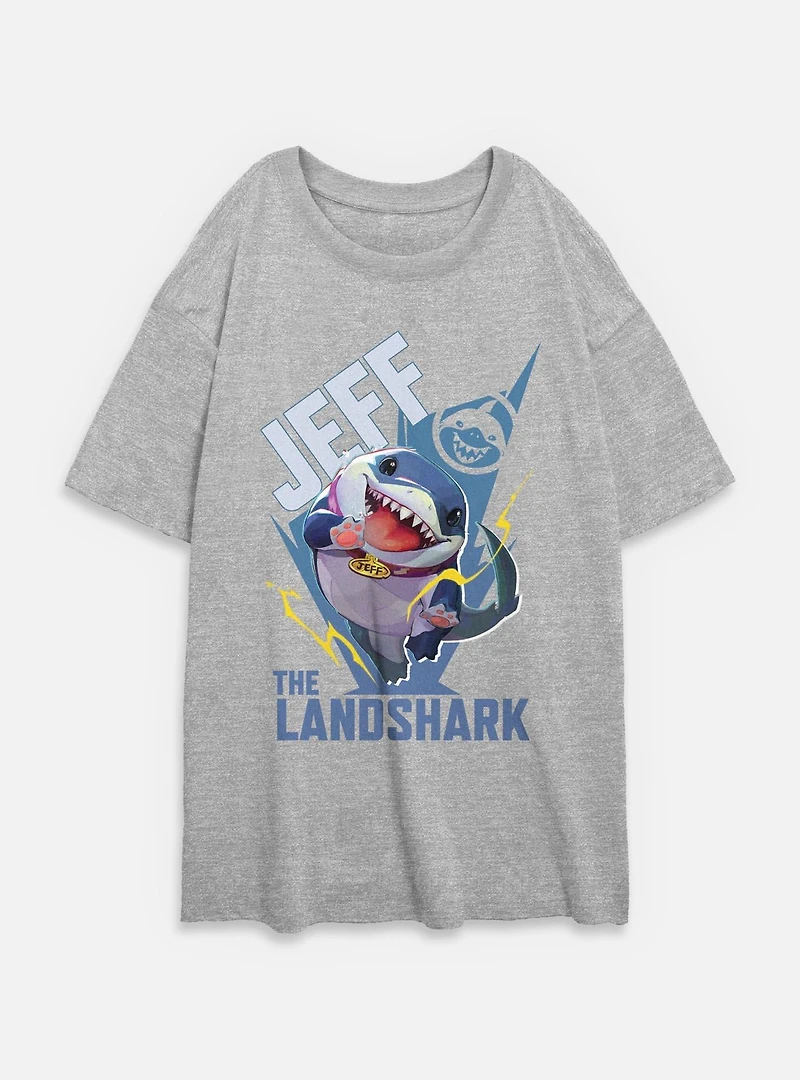 Marvel Rivals Jeff The Landshark Womens Oversized T-Shirt