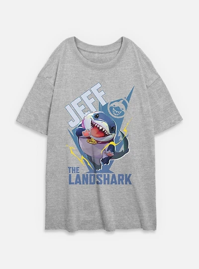 Marvel Rivals Jeff The Landshark Womens Oversized T-Shirt