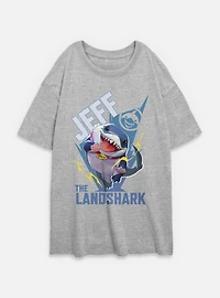 Marvel Rivals Jeff The Landshark Womens Oversized T-Shirt