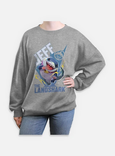 Marvel Rivals Jeff The Landshark Womens Oversized Sweatshirt