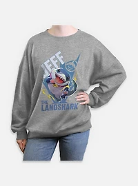 Marvel Rivals Jeff The Landshark Womens Oversized Sweatshirt