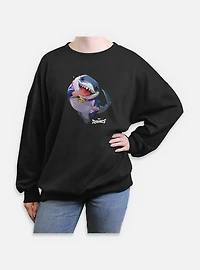 Marvel Rivals Jeff The Landshark Womens Oversized Sweatshirt