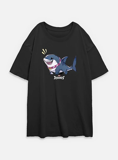 Marvel Rivals Alert Jeff The Landshark Womens Oversized T-Shirt