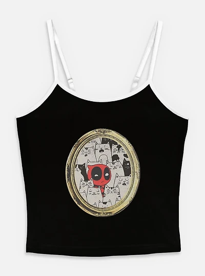 Marvel Deadpool Cats Rule Everything Around Me Womens Cami