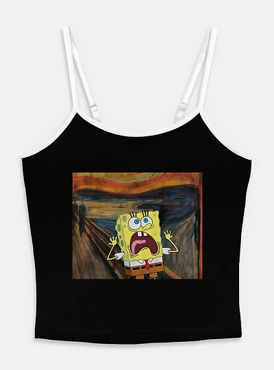 Spongebob Squarepants Scream Painting Womens Cami