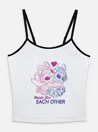 Disney Lilo & Stitch Angel Made For Each Other  Womens Cami
