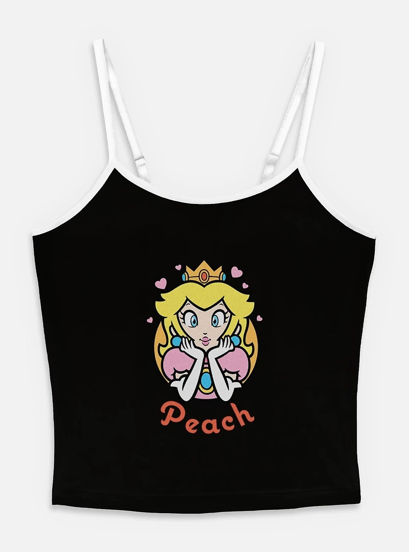 Nintendo Super Mario Peach Hearts Womens Cami