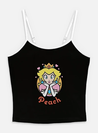Nintendo Super Mario Peach Hearts Womens Cami