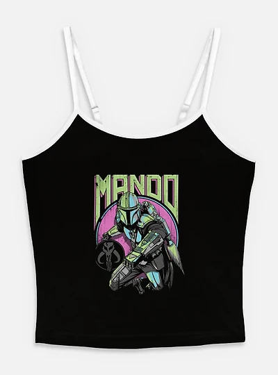 Star Wars The Mandalorian Boba Fett Bounty Hunter Portrait Womens Cami