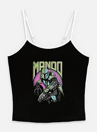 Star Wars The Mandalorian Boba Fett Bounty Hunter Portrait Womens Cami