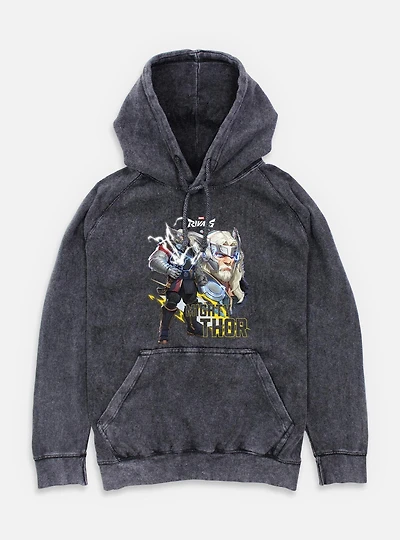 Marvel Rivals Mighty Thor Mineral Wash Hoodie
