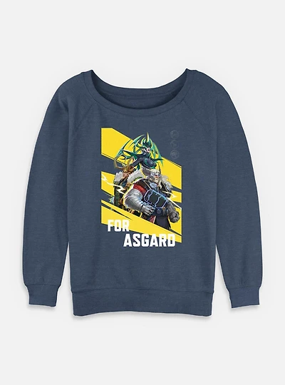 Marvel Rivals For Asgard Womens Slouchy Sweatshirt