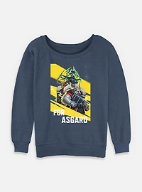Marvel Rivals For Asgard Womens Slouchy Sweatshirt