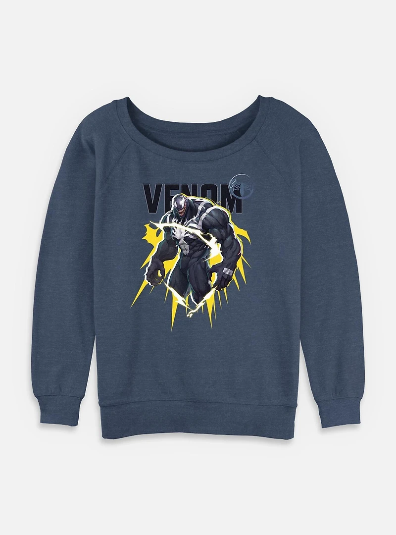 Marvel Rivals Venom Energy Womens Slouchy Sweatshirt