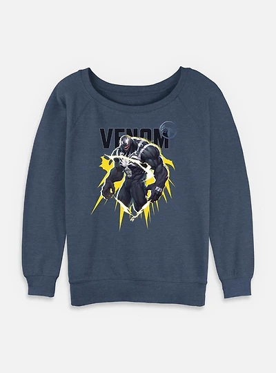 Marvel Rivals Venom Energy Womens Slouchy Sweatshirt