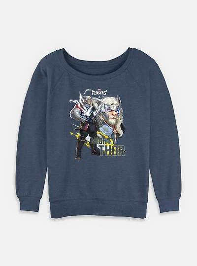 Marvel Rivals Mighty Thor Womens Slouchy Sweatshirt
