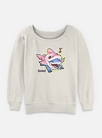 Marvel Rivals Happy Jeff The Landshark Womens Slouchy Sweatshirt