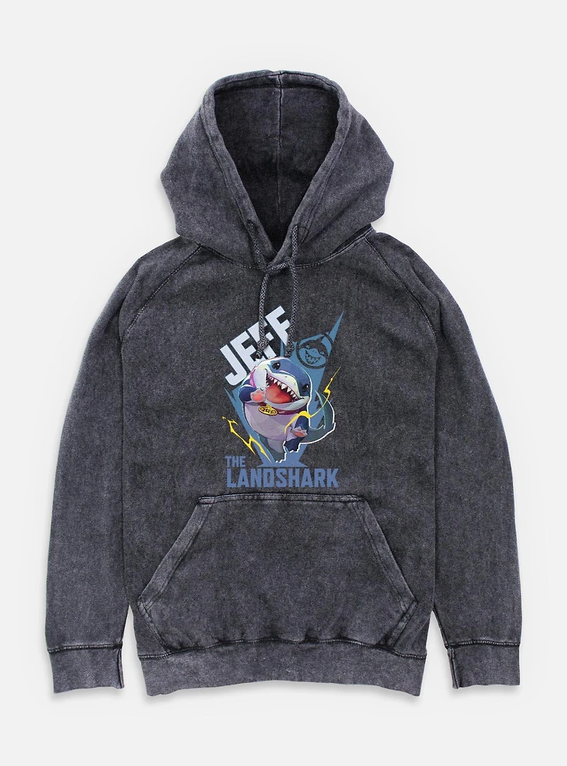 Marvel Rivals Jeff The Landshark Mineral Wash Hoodie